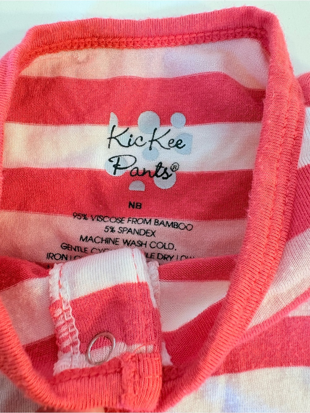 BAMBOO converter gown Kickee Pants Coral & White Striped